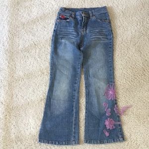 Lipstik Jean Pants 6X Sequins Chiffon Flowers